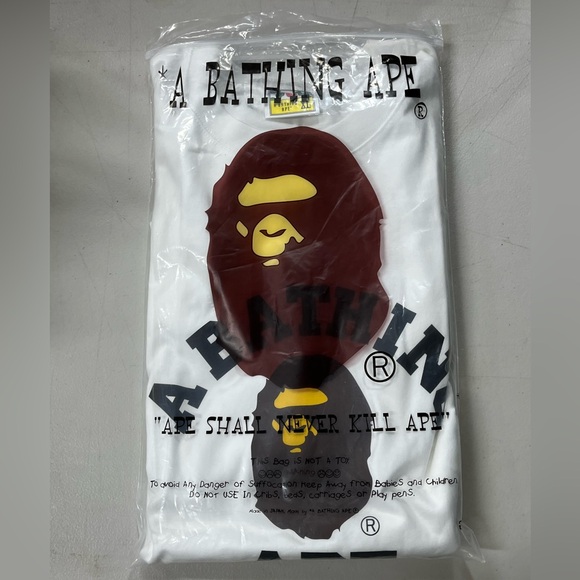A Bathing Ape Bape Men's White T-Shirt Sz XL - Picture 5 of 7